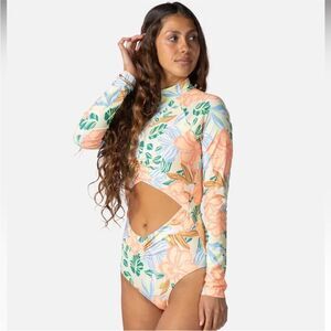 Rip Curl Follow the Sun Long Sleeve Surfsuit light orange Womens Size XS